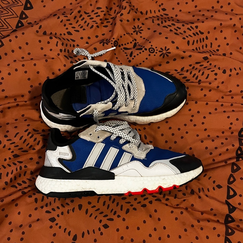 Adidas Nite Jogger EH1294 Royal Blue Boost Shoe Sneaker Men's Size 9.5